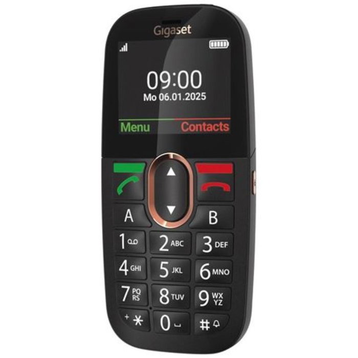 Gigaset GL695 Teléfono Móvil para Personas Mayores con Botón SOS, 4G LTE, Negro